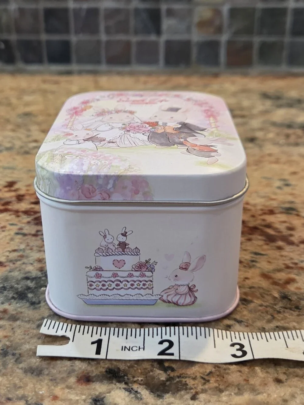 Sweet life Bunny Lulu Wedding Gift Tin No Key Ring Plush Empty Storage Tin